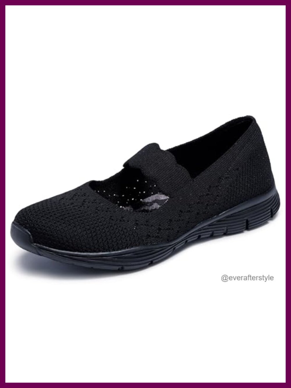 Seager Power Hitter Engineered Knit Mary Jane Flats Memory Foam Slip On